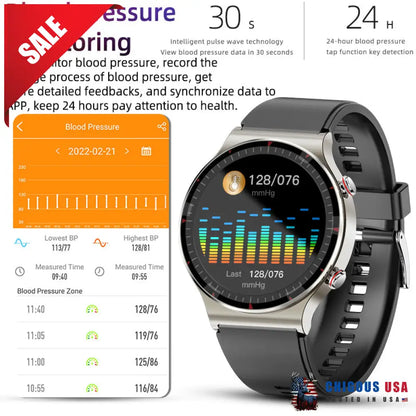 Bearscome Cfda Ecg Blood Oxygen Heart Rate Health Monitoring Smart Watch Smartwatch