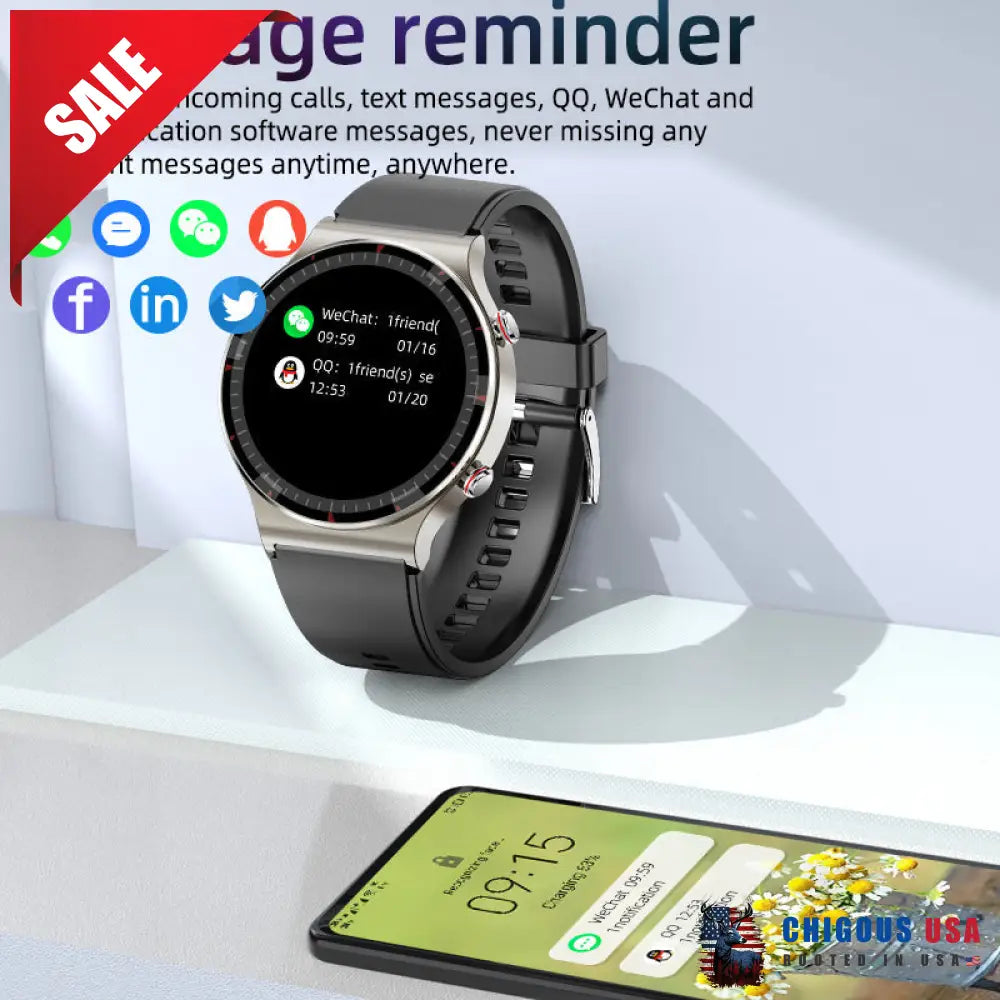 Bearscome Cfda Ecg Blood Oxygen Heart Rate Health Monitoring Smart Watch Smartwatch