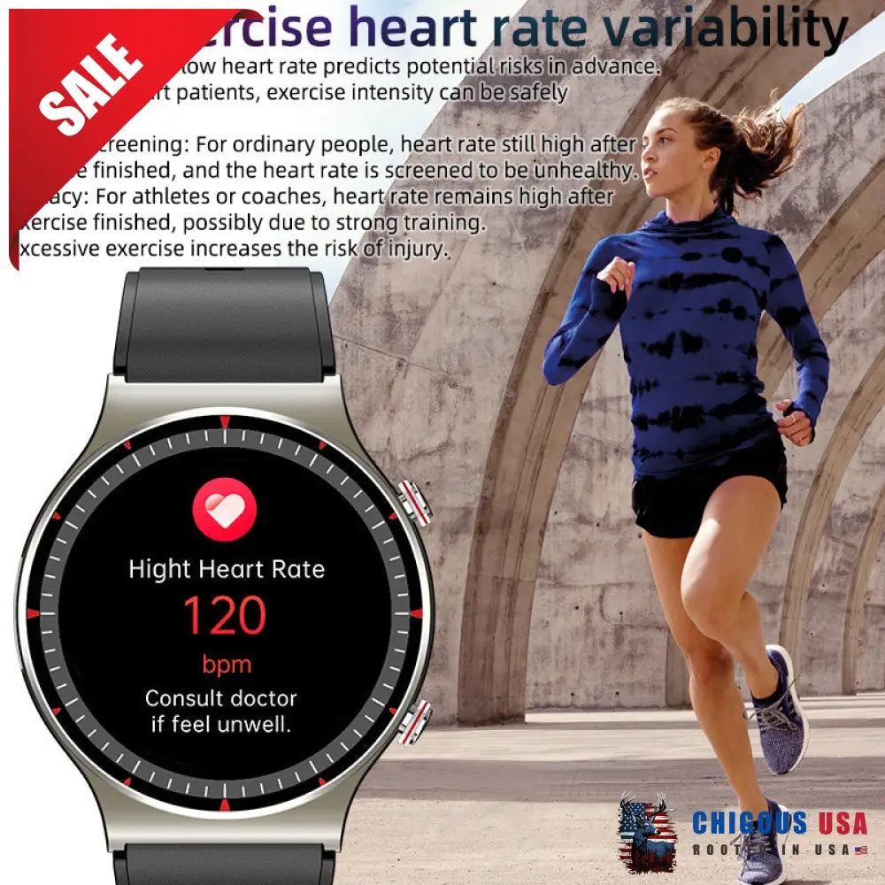 Bearscome Cfda Ecg Blood Oxygen Heart Rate Health Monitoring Smart Watch Smartwatch