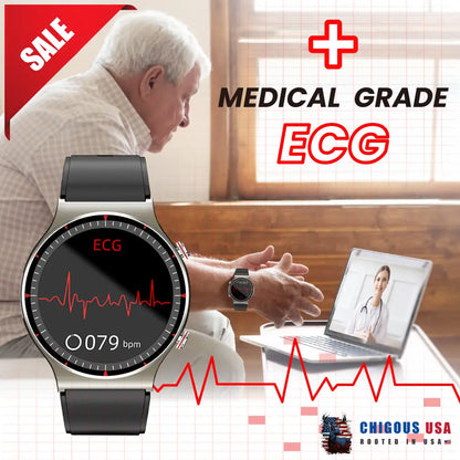 Bearscome Cfda Ecg Blood Oxygen Heart Rate Health Monitoring Smart Watch Smartwatch