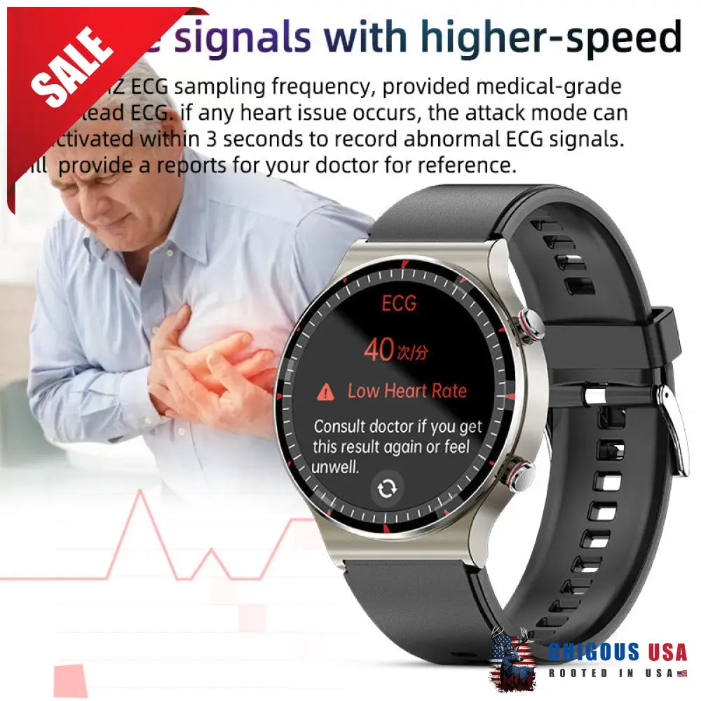 Bearscome Cfda Ecg Blood Oxygen Heart Rate Health Monitoring Smart Watch Smartwatch