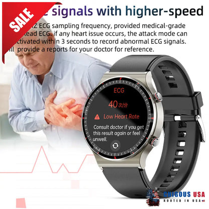 Bearscome Cfda Ecg Blood Oxygen Heart Rate Health Monitoring Smart Watch Smartwatch