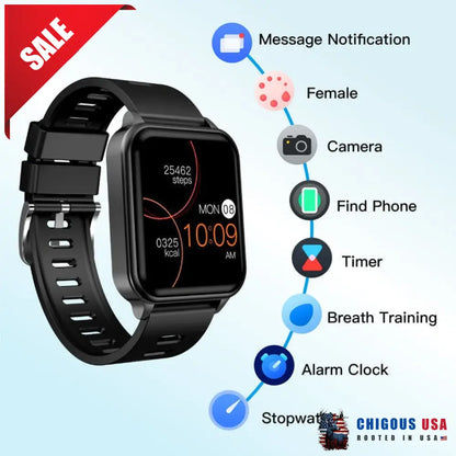 Bearscome Cfda Rig With Ecg Blood Oxygen Sleep Monitoring Health Sports Smartwatch Smartwatch