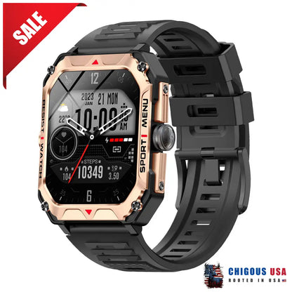 Bearscome Cobra Military Outdoor Smartwatch Golden