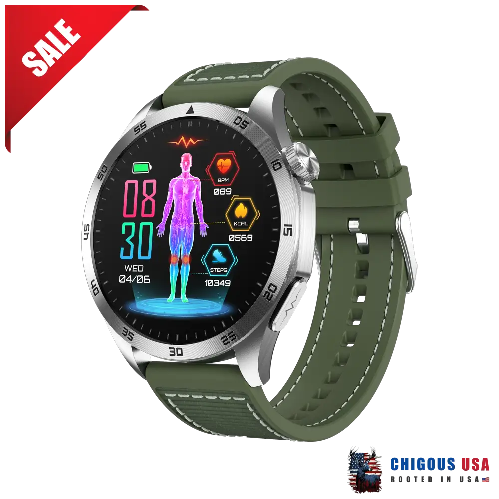 Bearscome Pro 4 Intelligent Micro-Physical Examination Blood Glucose Ecg Pressure Oxygen Smartwatch