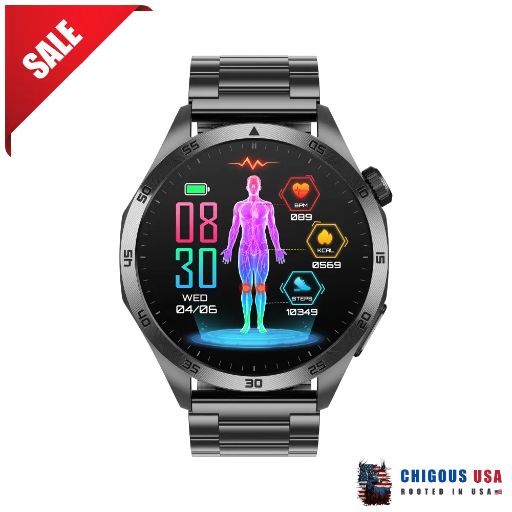 Bearscome Pro 4 Intelligent Micro-Physical Examination Blood Glucose Ecg Pressure Oxygen Smartwatch