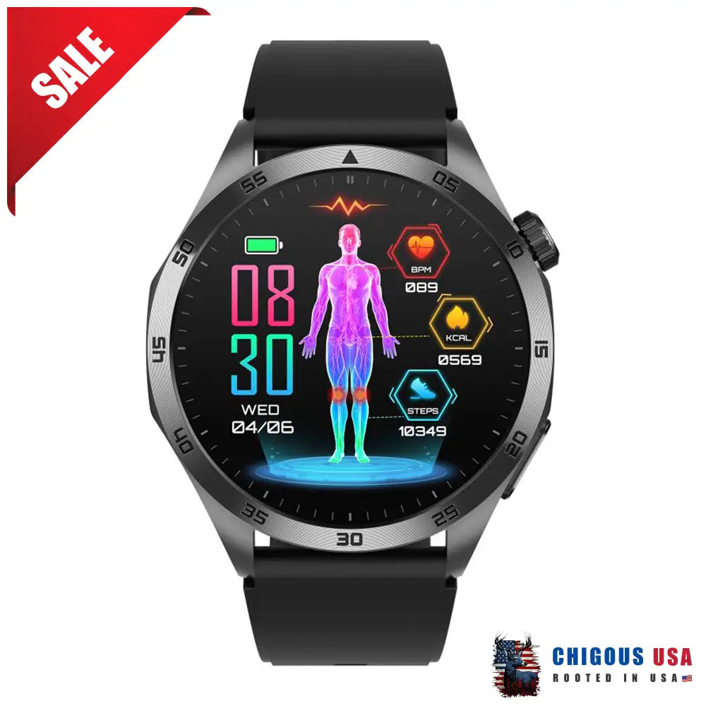 Bearscome Pro 4 Intelligent Micro-Physical Examination Blood Glucose Ecg Pressure Oxygen Smartwatch