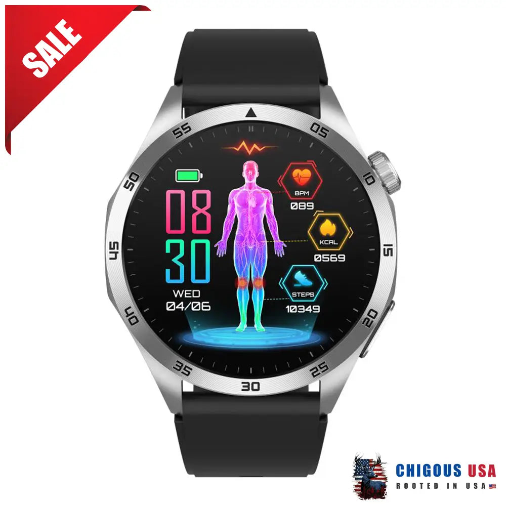 Bearscome Pro 4 Intelligent Micro-Physical Examination Blood Glucose Ecg Pressure Oxygen Smartwatch