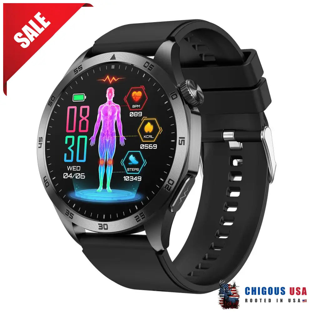 Bearscome Pro 4 Intelligent Micro-Physical Examination Blood Glucose Ecg Pressure Oxygen Smartwatch