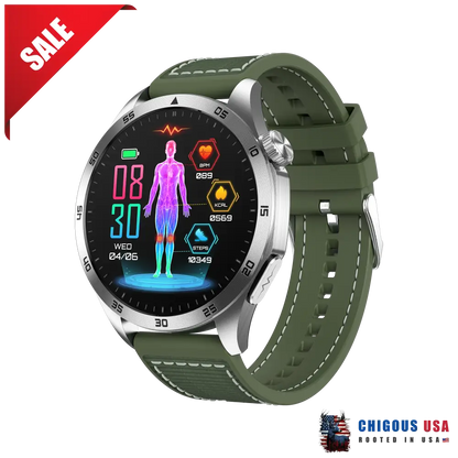 Bearscome Pro 4 Intelligent Micro-Physical Examination Blood Glucose Ecg Pressure Oxygen Smartwatch