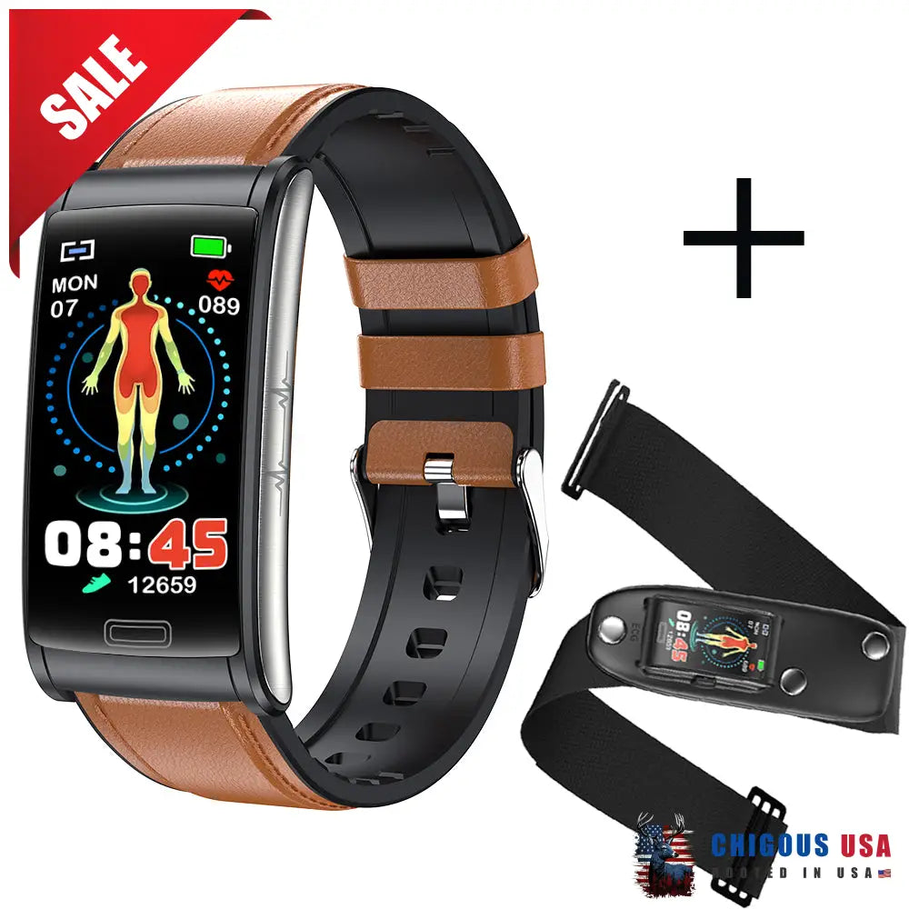 Bearscome Pro 6 Ep Herz Und Sauerstoff Durch Hrv Schlaftest Mit Bluetooth Brown Leather / Pro(With