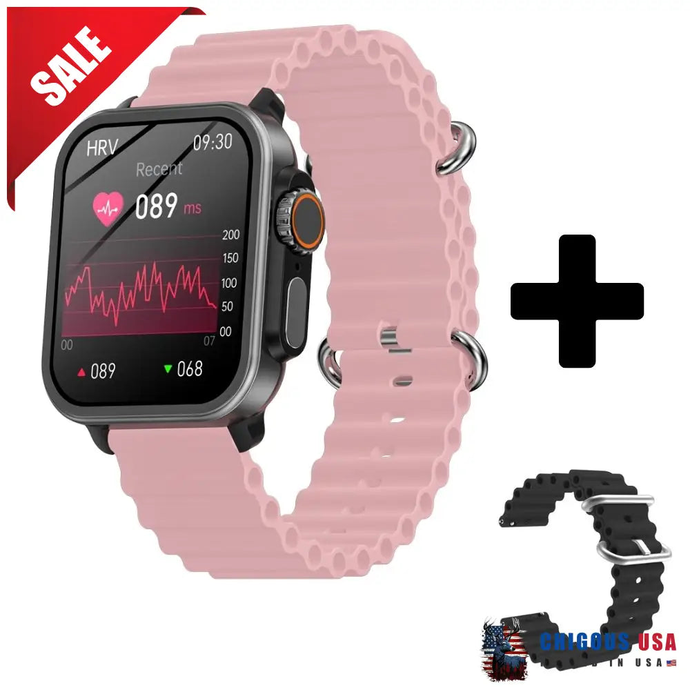 Bearscome Vee Bluetooth Call Ecg/Ekg Blood Oxygen Sleep Monitoring Music Smartwatch Smartwatch