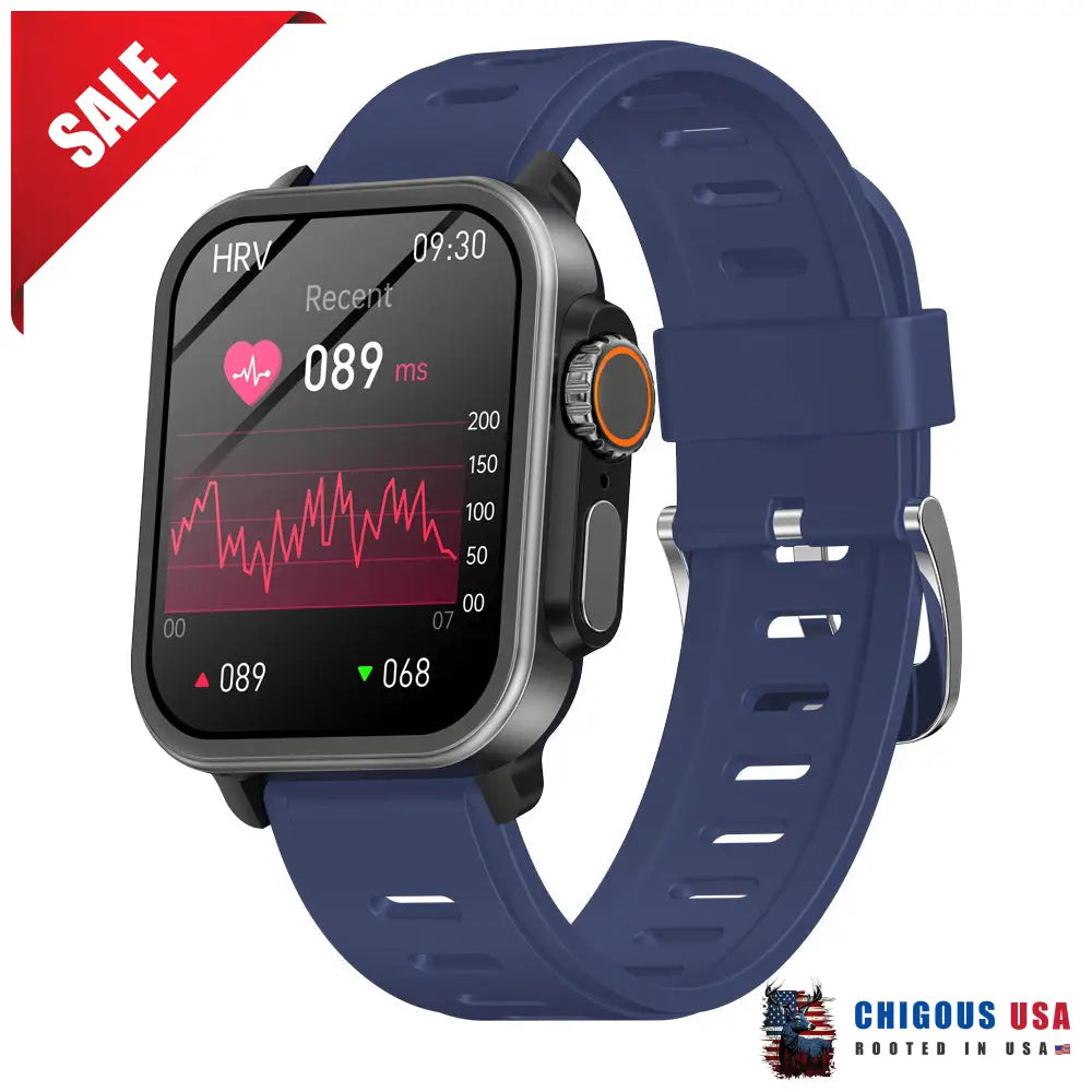 Bearscome Vee Bluetooth Call Ecg/Ekg Blood Oxygen Sleep Monitoring Music Smartwatch Smartwatch