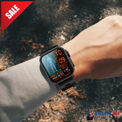 Bearscome Vee Bluetooth Call Ecg/Ekg Blood Oxygen Sleep Monitoring Music Smartwatch Smartwatch