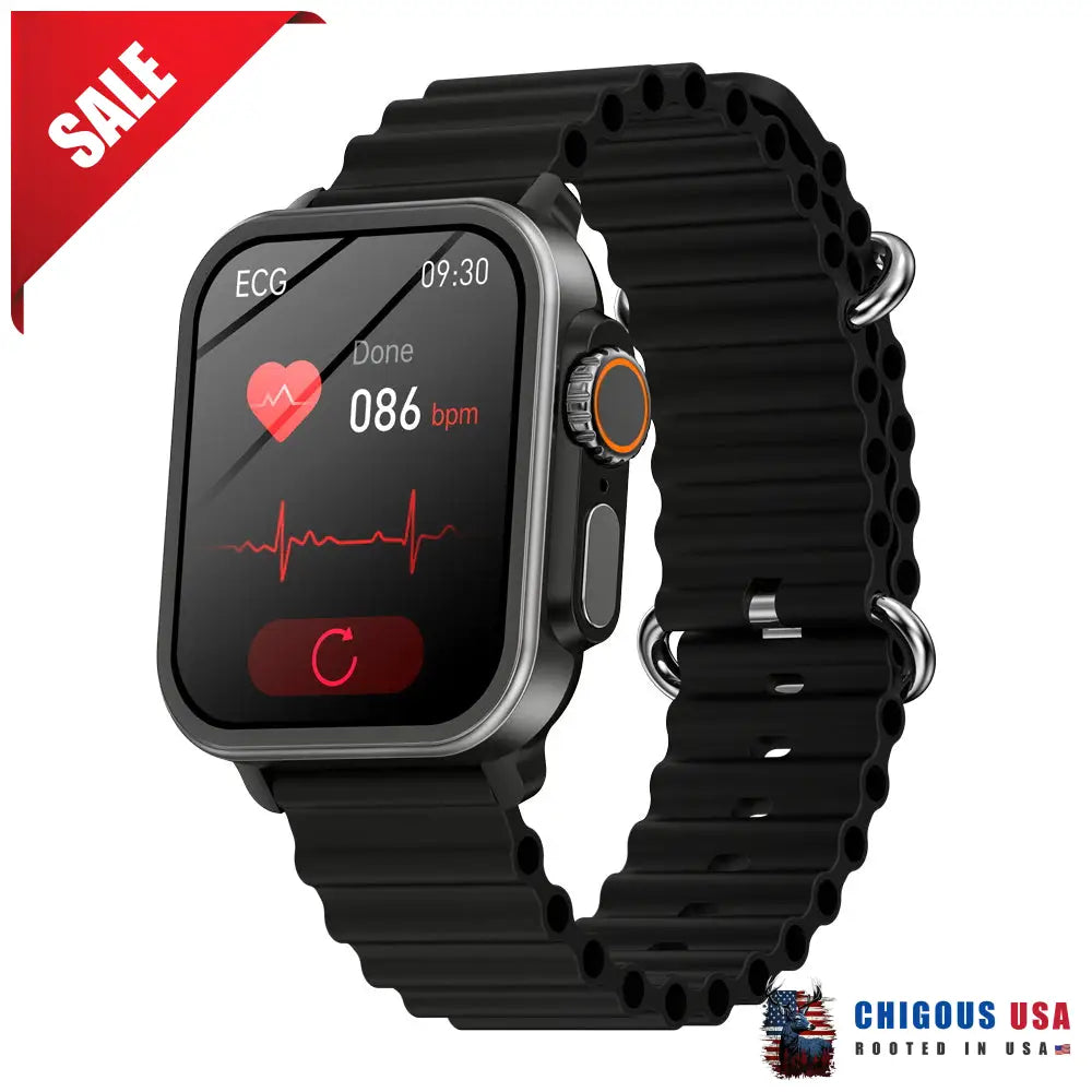 Bearscome Vee Bluetooth Call Ecg/Ekg Blood Oxygen Sleep Monitoring Music Smartwatch Smartwatch