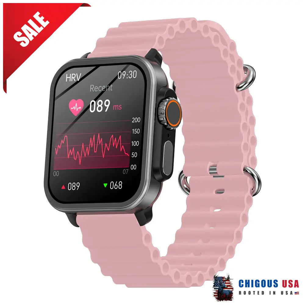 Bearscome Vee Bluetooth Call Ecg/Ekg Blood Oxygen Sleep Monitoring Music Smartwatch Smartwatch