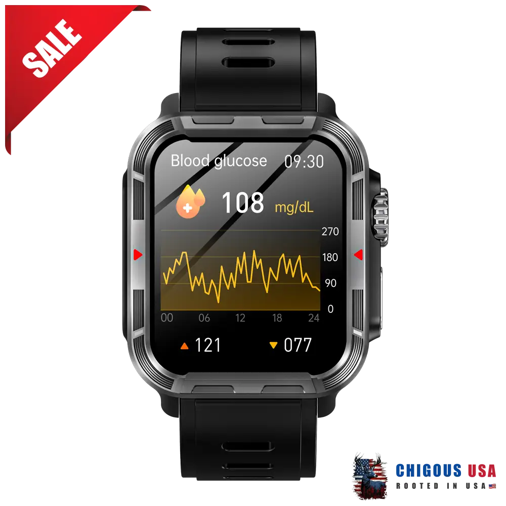 Bearscome Vee Pro Rugged Sports Smartwatch For Body Composition /Ecg/ Blood Sugar/Blood