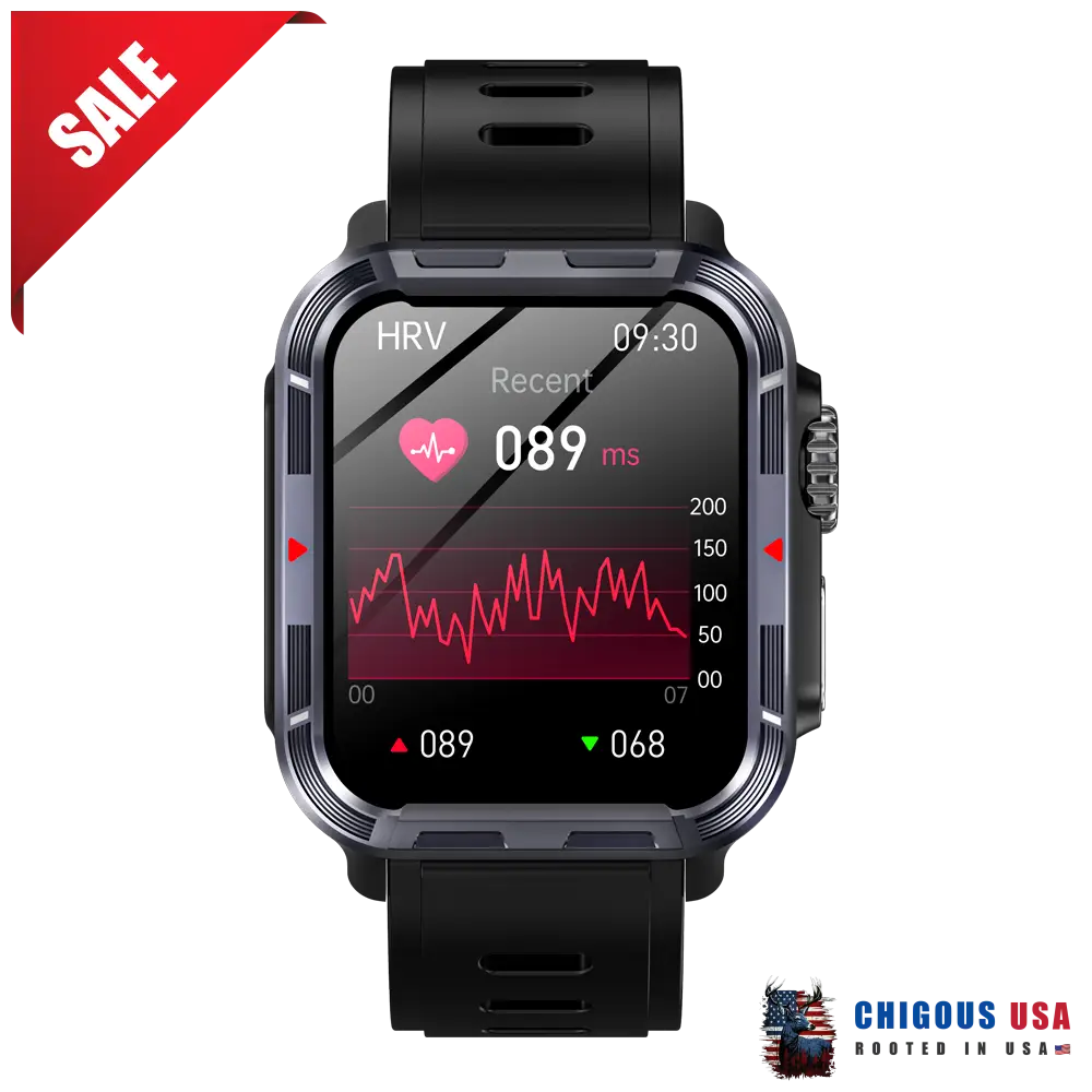 Bearscome Vee Pro Rugged Sports Smartwatch For Body Composition /Ecg/ Blood Sugar/Blood