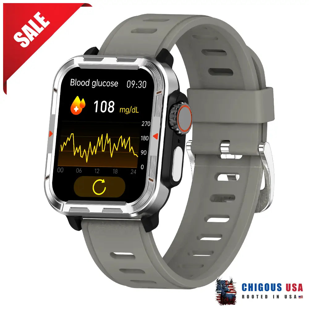 Bearscome Vee Pro Rugged Sports Smartwatch For Body Composition /Ecg/ Blood Sugar/Blood