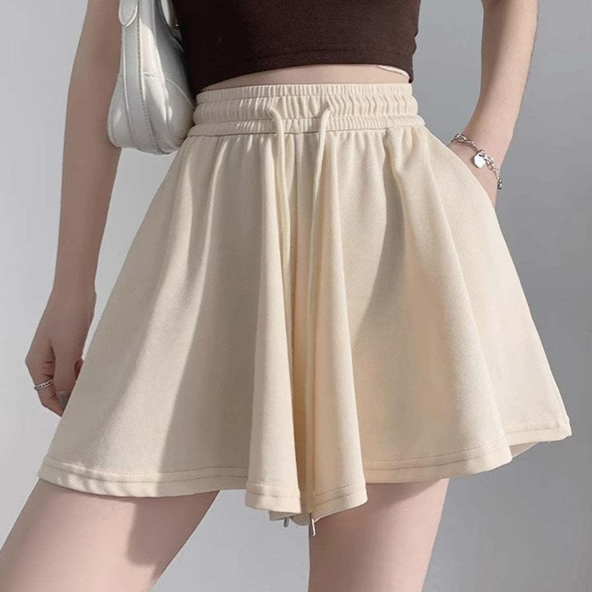 High-Waist Skort for Women – Wide-Leg Ballet-Inspired Summer Shorts with Casual All-Match Styling for Running, Travel and Everyday Outfits