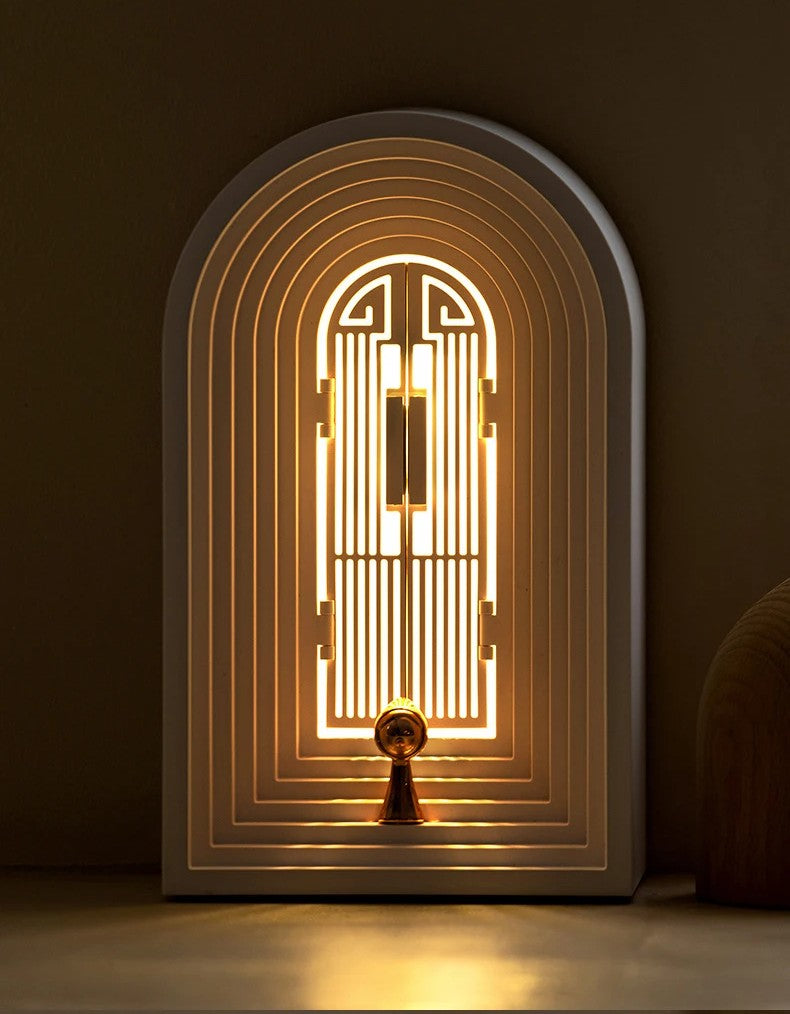 Nordic Night Light & Bluetooth Speaker – Door Shaped Cozy Atmosphere Lamp for Relaxing Vibes