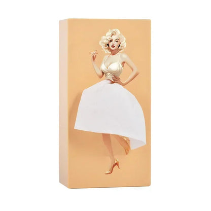 Puffy Flying Skirt Girl Tissue Box – Fun & Chic Anime-Inspired Desktop Decor