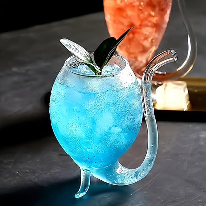 Creative Wine Glass with Straw – Built-In Straw Glass Cup for Wine, Juice, or Ice Cream – Unique Party Drinkware for Stylish Entertaining