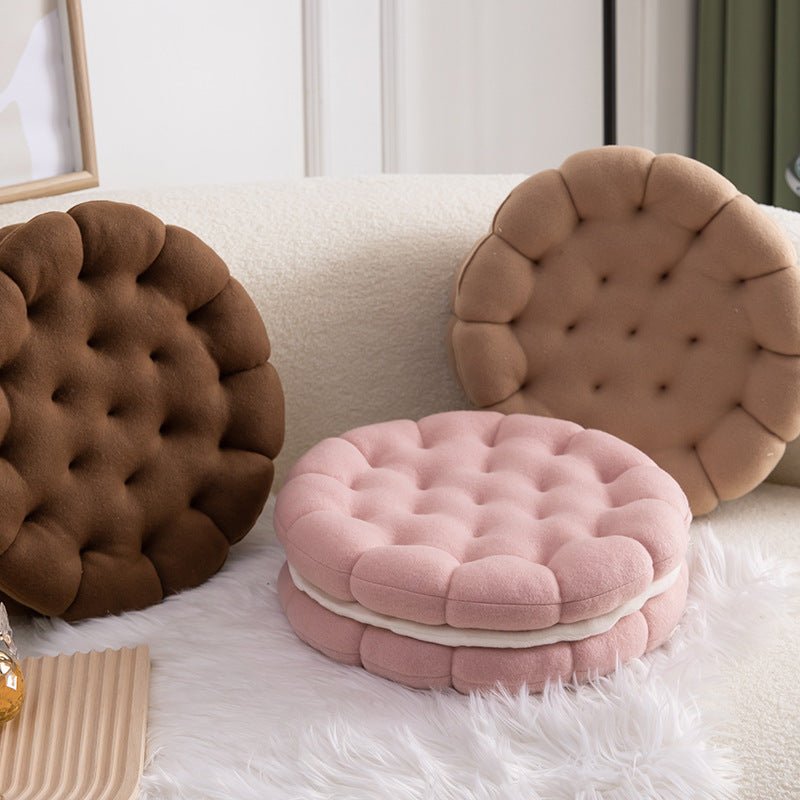 Cookie Pillow Sofa Seat Cushion - Portable Design Biscuit Pillow Seating Cushion for Bedroom, Sofa, Couch