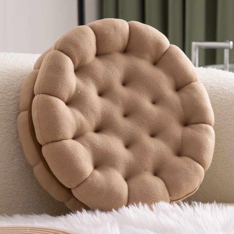 Cookie Pillow Sofa Seat Cushion - Portable Design Biscuit Pillow Seating Cushion for Bedroom, Sofa, Couch