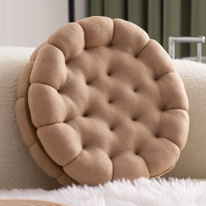Cookie Pillow Sofa Seat Cushion - Portable Design Biscuit Pillow Seating Cushion for Bedroom, Sofa, Couch