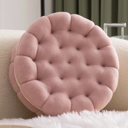Cookie Pillow Sofa Seat Cushion - Portable Design Biscuit Pillow Seating Cushion for Bedroom, Sofa, Couch