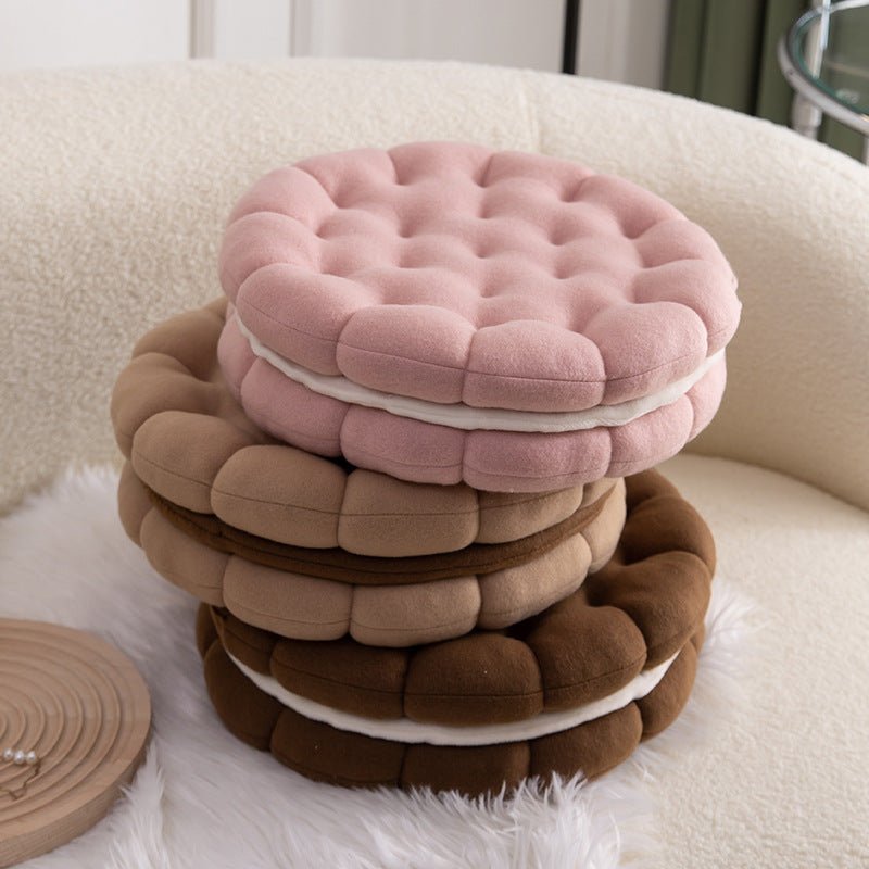 Cookie Pillow Sofa Seat Cushion - Portable Design Biscuit Pillow Seating Cushion for Bedroom, Sofa, Couch