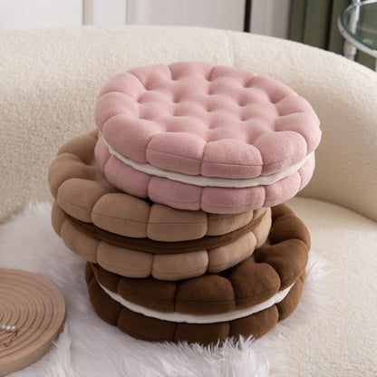 Cookie Pillow Sofa Seat Cushion - Portable Design Biscuit Pillow Seating Cushion for Bedroom, Sofa, Couch