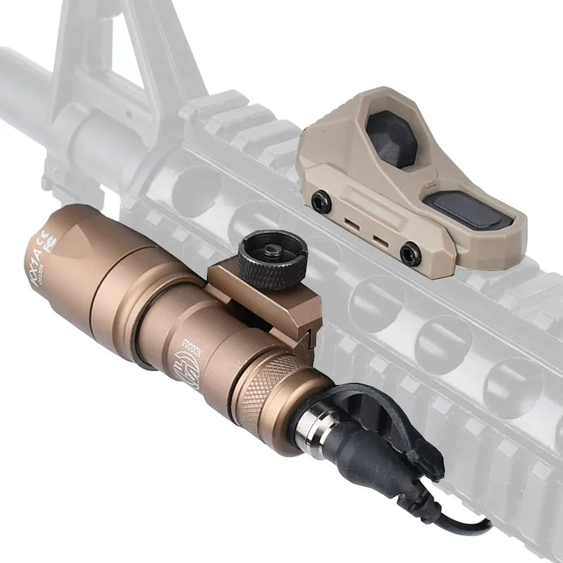 Tactical Flashlight with Dual Function Remote Pressure Switch - Hunting Light with AXON Dual Remote Switch Flashlight, M300 M600 Fits 20mm Rails for Airsoft Pros