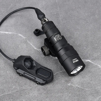 Tactical Flashlight with Dual Function Remote Pressure Switch - Hunting Light with AXON Dual Remote Switch Flashlight, M300 M600 Fits 20mm Rails for Airsoft Pros