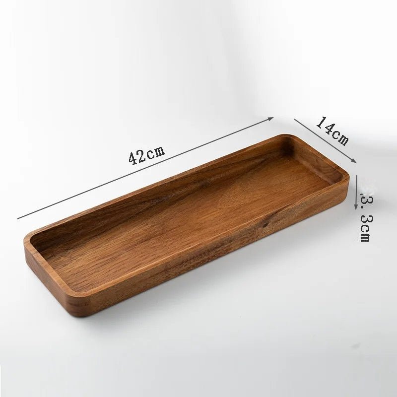 Black Walnut Wood Tray – Stylish Dessert & Tea Organizer for Chic Home & Living Room Décor
