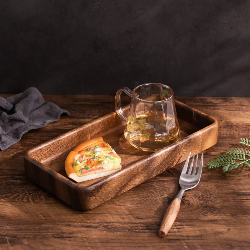 Black Walnut Wood Tray – Stylish Dessert & Tea Organizer for Chic Home & Living Room Décor