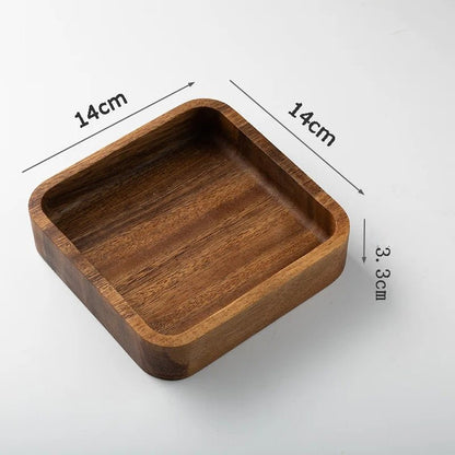 Black Walnut Wood Tray – Stylish Dessert & Tea Organizer for Chic Home & Living Room Décor