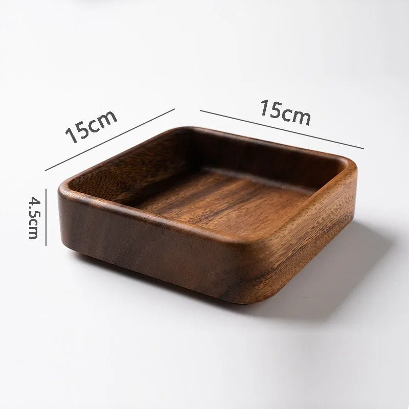 Black Walnut Wood Tray – Stylish Dessert & Tea Organizer for Chic Home & Living Room Décor