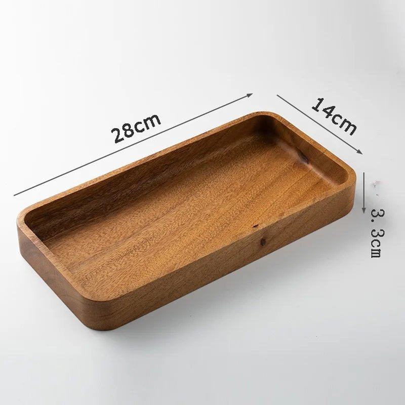 Black Walnut Wood Tray – Stylish Dessert & Tea Organizer for Chic Home & Living Room Décor