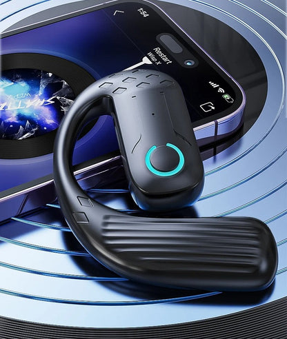 Open-Ear Wireless Bluetooth Headset – 5.4 180° Rotating Sport & Business Earphone with Mic
