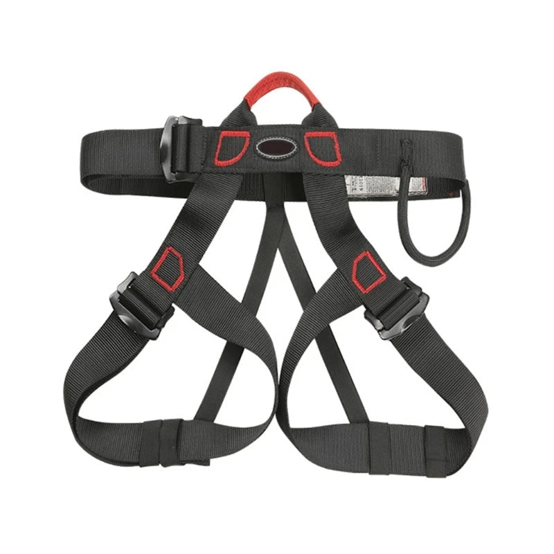 Professional Gear Climbing Rope Harness – Half-Body Safety Belt for Rock Climbing, Rappelling, and Secure Outdoor Adventure Sports