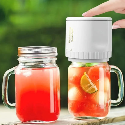 Cordless Mason Jar Vacuum Sealer Kit – Airtight Fermentation Preserver for Wide Mouth Jars, Electric Freshness Lock for Pantry Perfection
