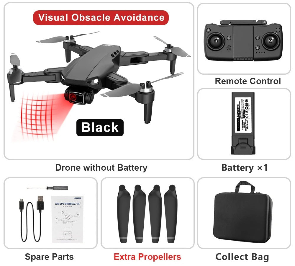 Drone with Camera – L900 Pro SE GPS RC Drone, Dual HD Camera, Foldable & Brushless