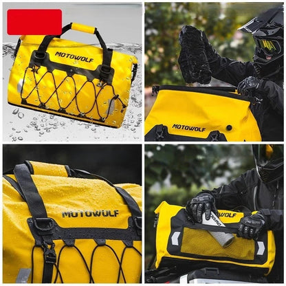 Waterproof Motorcycle Saddlebag – 40/66L Rear Seat Tail Bag for Travel‑Ready Storage with Durable PVC and Easy Mounting