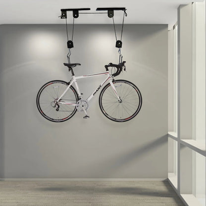Ceiling-Mounted Bike Hoist – Heavy-Duty Pulley System for Garage Storage & Easy Lifting