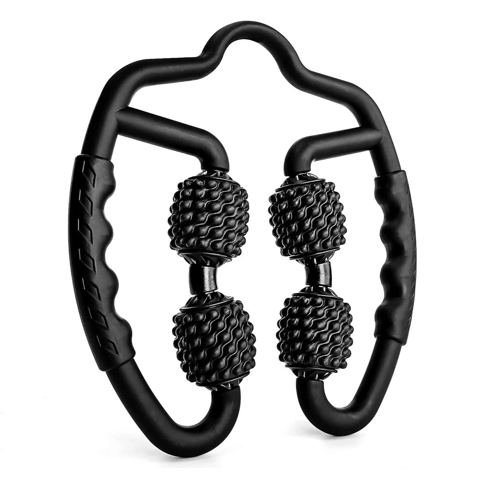 Foam Roller Massager – Manual Dual-Angle 4-Wheel Muscle Roller for Legs and Arms, Relieves Tension, Improves Recovery, and Enhances Blood Circulation Naturally