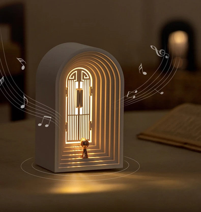 Nordic Night Light & Bluetooth Speaker – Door Shaped Cozy Atmosphere Lamp for Relaxing Vibes