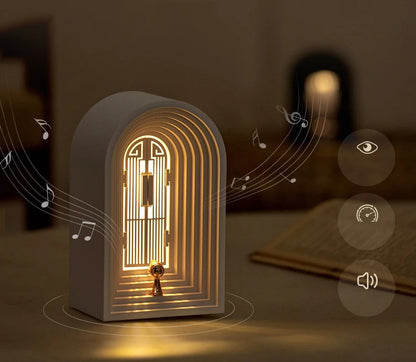 Nordic Night Light & Bluetooth Speaker – Door Shaped Cozy Atmosphere Lamp for Relaxing Vibes