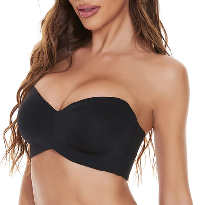 Invisible Strapless Lifting Bra – Soft Push-Up with Removable Straps for Seamless Support & Natural Shape